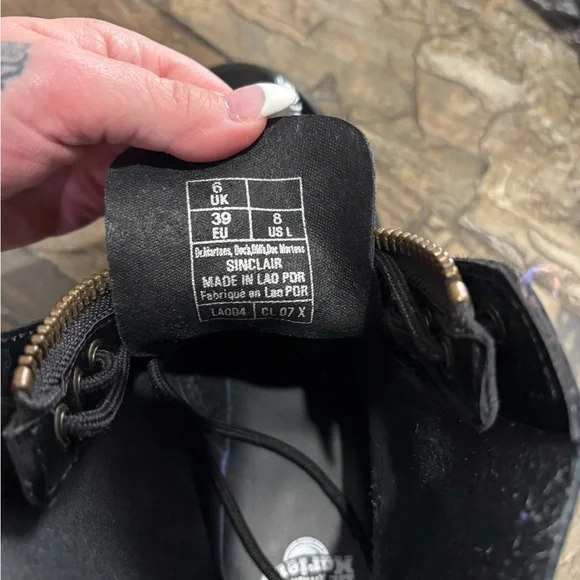 Sinclair Distressed Patent Leather Platform Boots - Dr Marten Size 8 - Picture 7 of 7